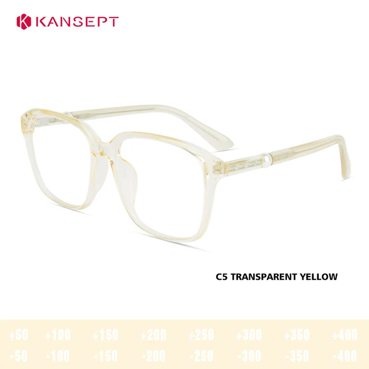 Kansept Unisex Full Rim Square Tr 90 Alloy Reading Glasses 77222