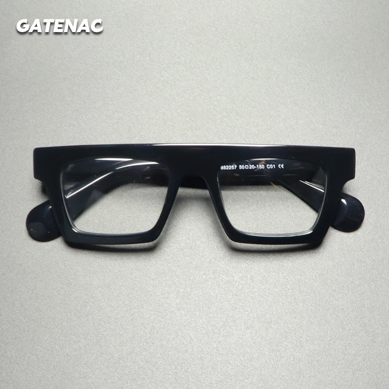 Gatenac Unisex Full Rim Brow Line Square Eyeglasses Gxyj1576