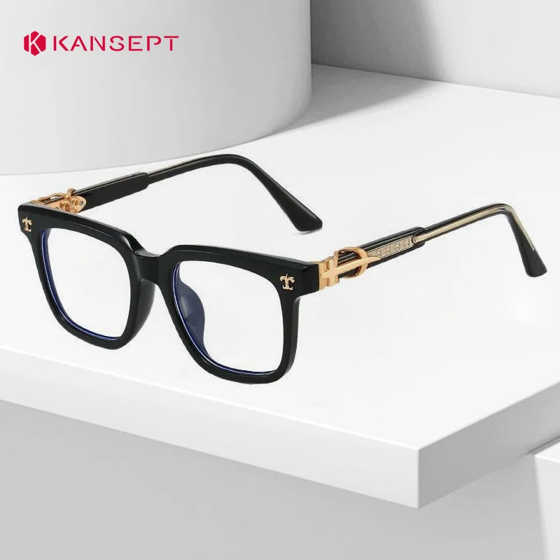 Kansept Unisex Full Rim Square Acetate Reading Glasses 25139