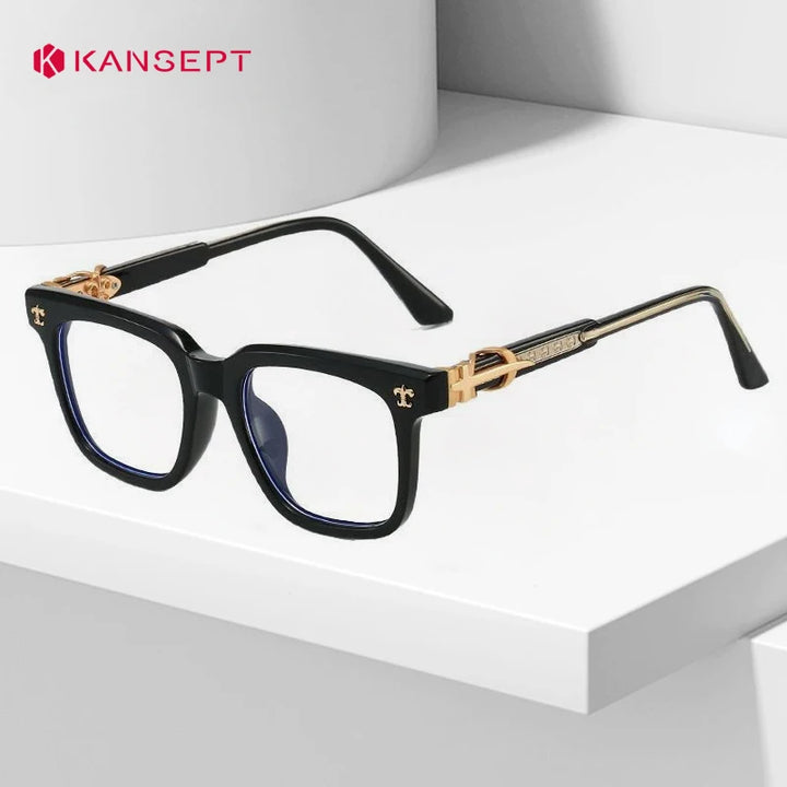 Kansept Unisex Full Rim Square Acetate Reading Glasses 25139