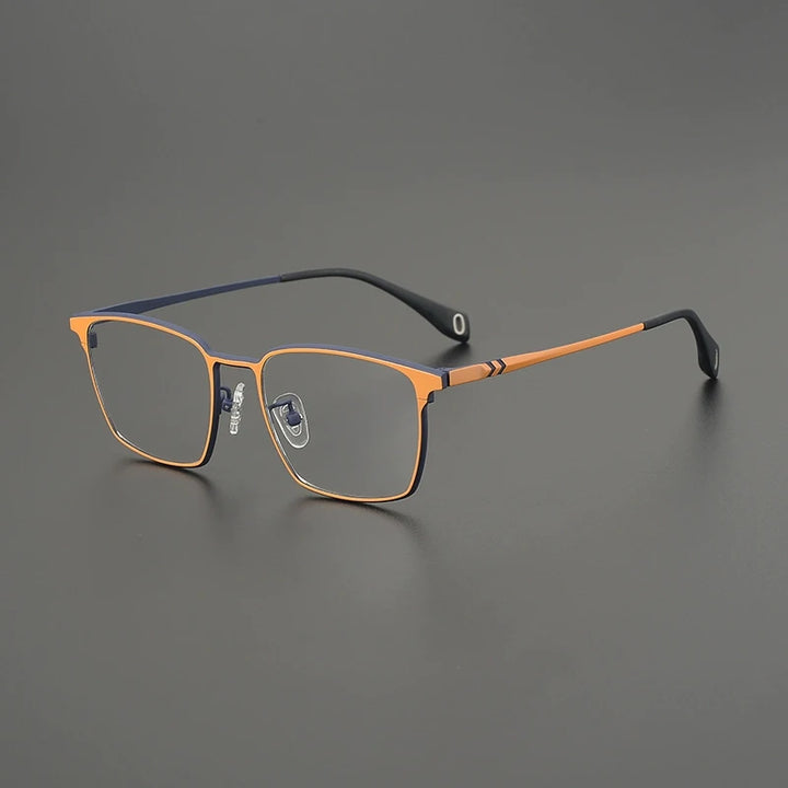 Gatenac Women's Full Rim Flat Top Square Titanium Eyeglasses G85856