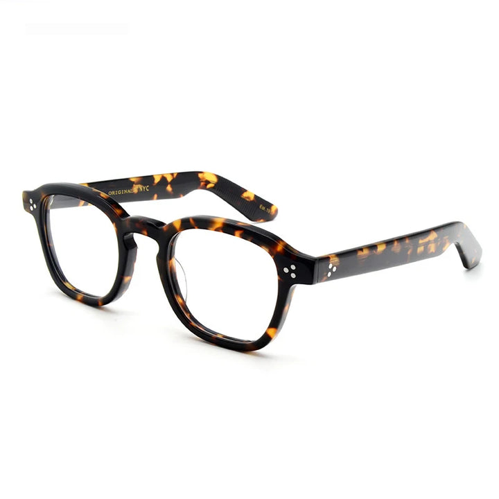 Black Mask Unisex Full Rim Square Acetate Eyeglasses 484023 Full Rim Black Mask Tortoise  