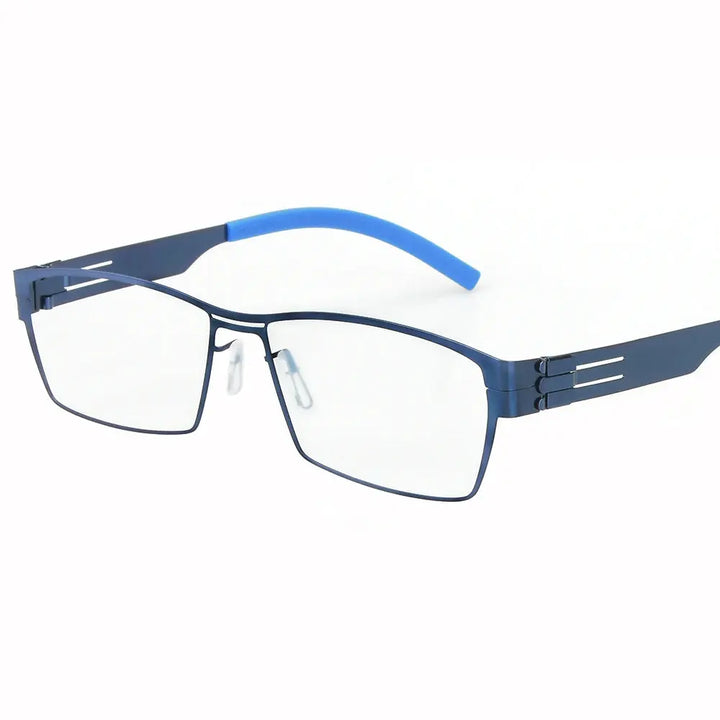 Bobbie 508300 Unisex 139mm Square Titanium Full Rim Frames FuzWeb