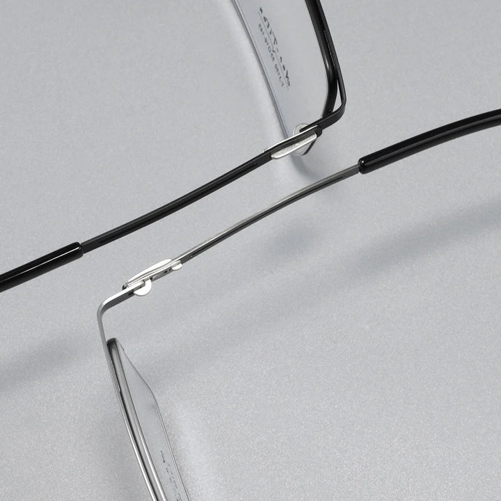 Gmei Optical T3150X men's square alloy prescription eyeglasses — view 7
