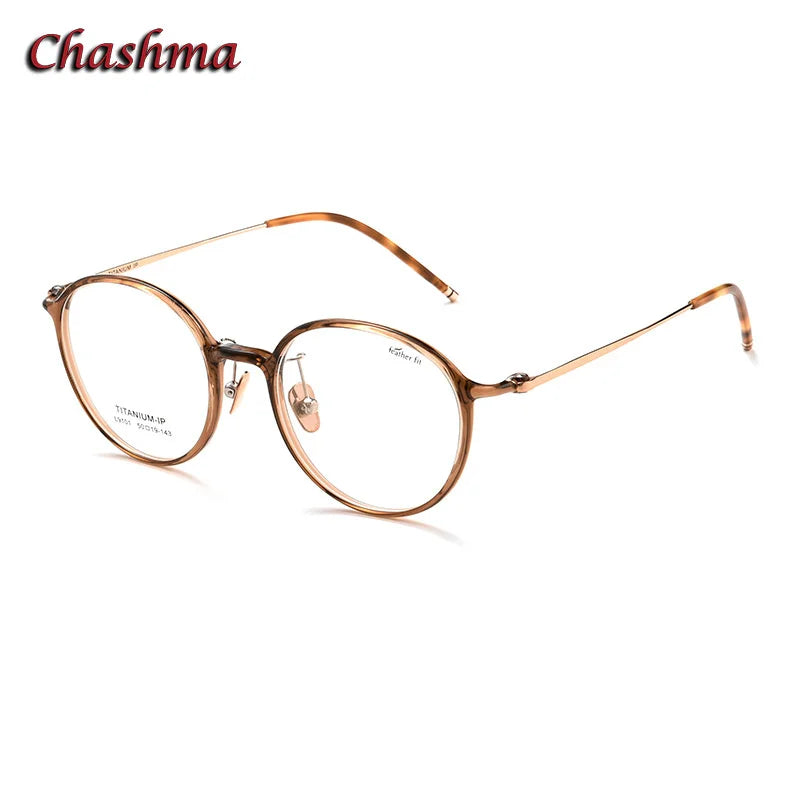 Chashma Ochki Women's Small Full Rim Round Tr 90 Eyeglasses L9101 Full Rim Chashma Ochki   