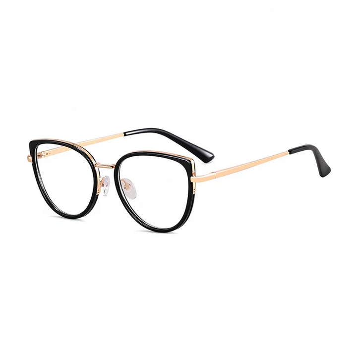 Ralferty Women's Full Rim Square Cat Eye Tr 90 Acetate Eyeglasses R81139 Full Rim Ralferty C7 Black CHINA 