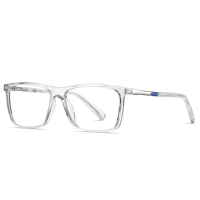 Oveliness Unisex Full Rim Square Tr 90 Titanium Eyeglasses 72085 Full Rim Oveliness c5 transparent