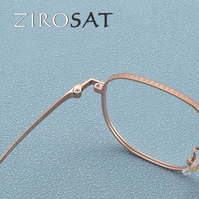 Zirosat Unisex Full Rim Square Titanium Eyeglasses 6958 Full Rim Zirosat   