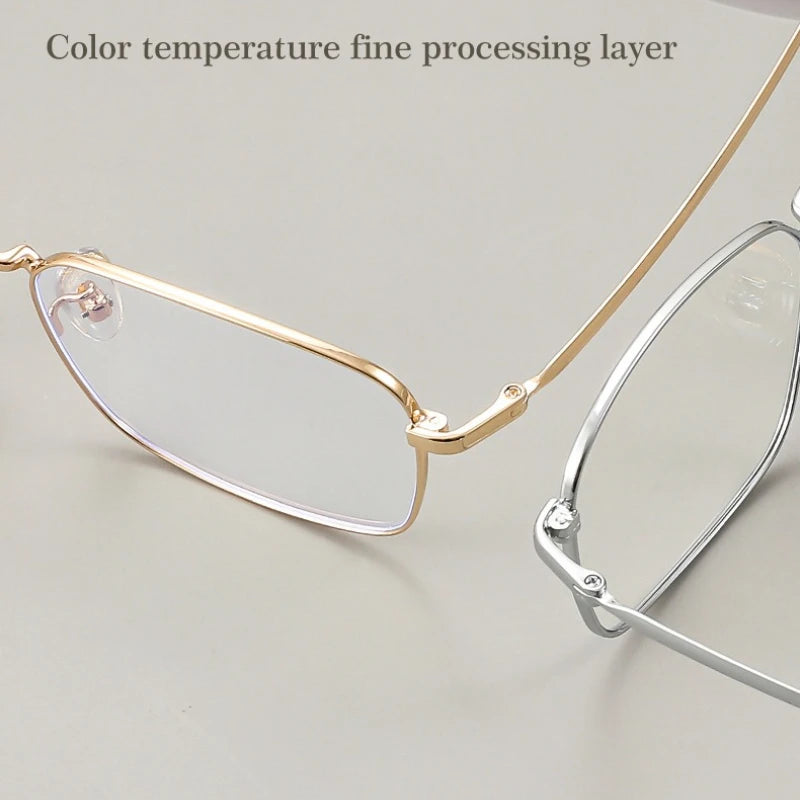 Vicky Unisex Full Rim Rectangle Blue Light Prescription Eyeglasses 89166 - view 3