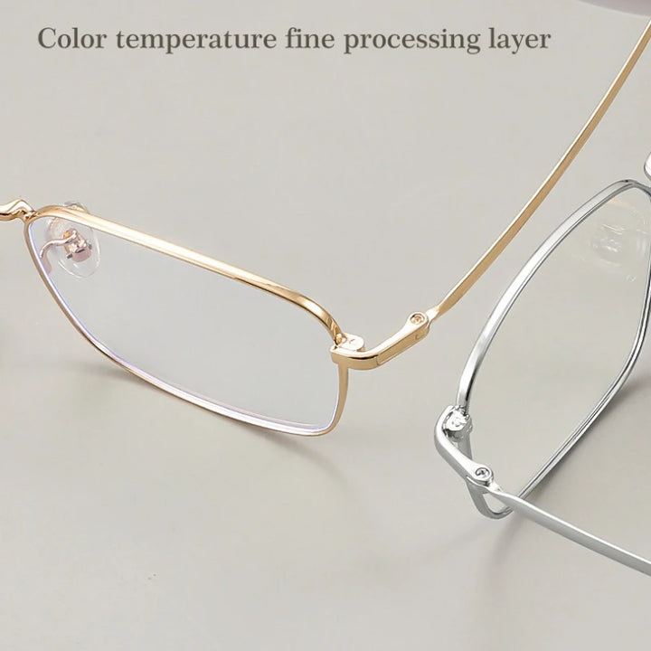 Vicky Unisex Full Rim Rectangle Blue Light Prescription Eyeglasses 89166 - view 3