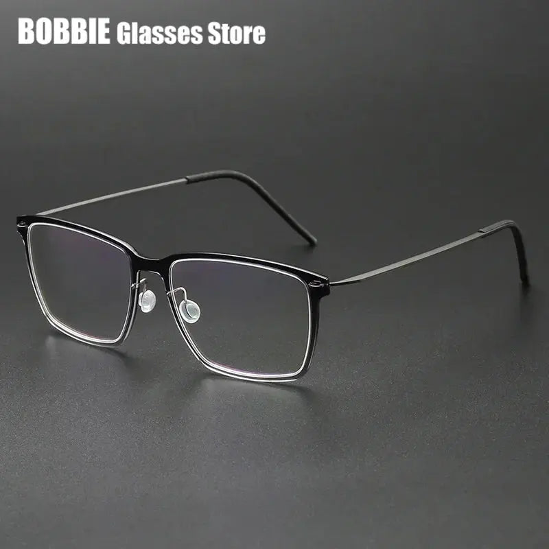Bobbie 650500 Unisex Full Rim Square Acetate Titanium Frames FuzWeb