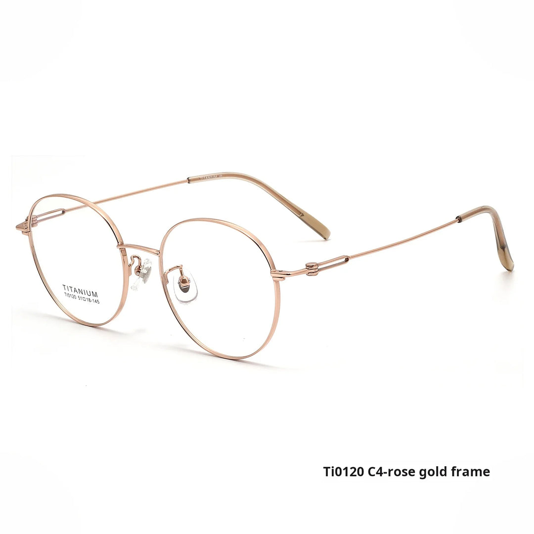 Xbora Women's Full Rim Round Oval Titanium Eyeglasses 540120