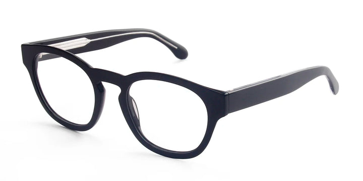 Esnbie Unisex Full Rim Round Square Acetate Eyeglasses 240611