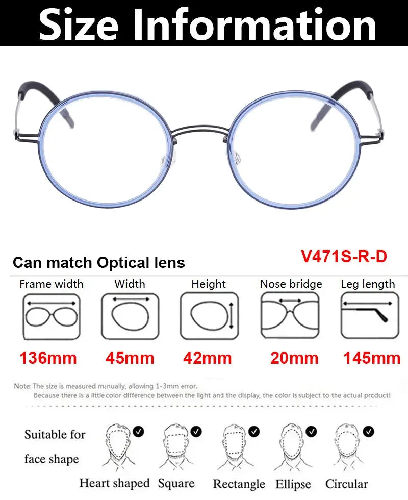 Bobbie 471561 Women’s 136mm Full Rim Round Titanium Frames — view 2 | Bobbie at FuzWeb