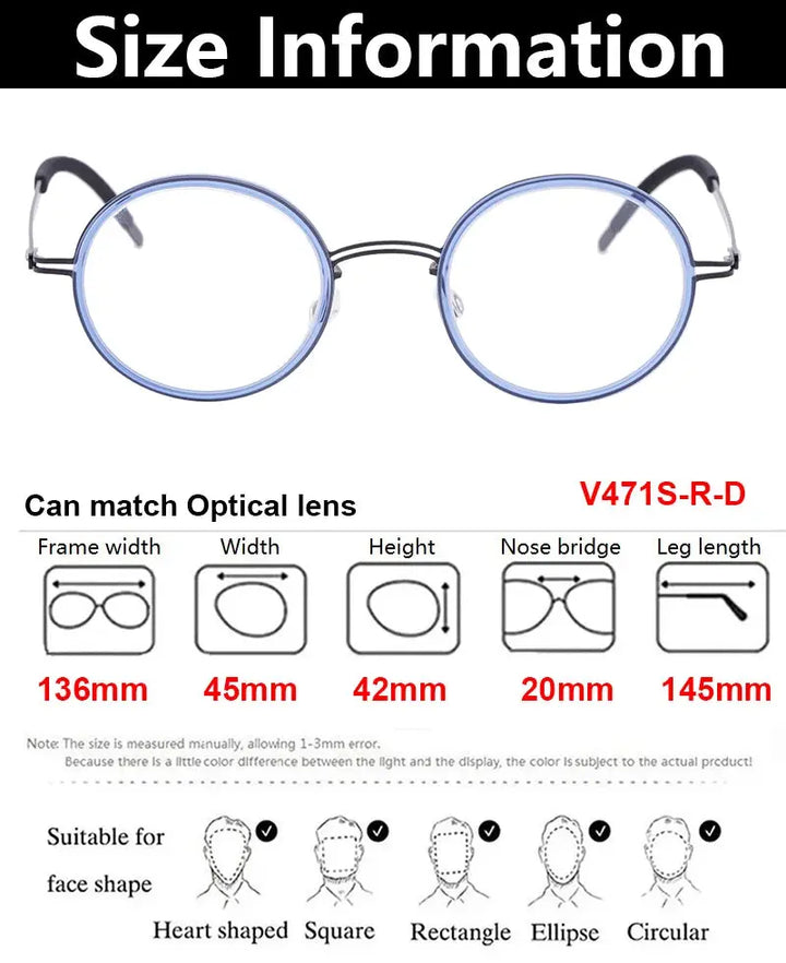 Bobbie 471561 Women’s 136mm Full Rim Round Titanium Frames — view 2 | Bobbie at FuzWeb