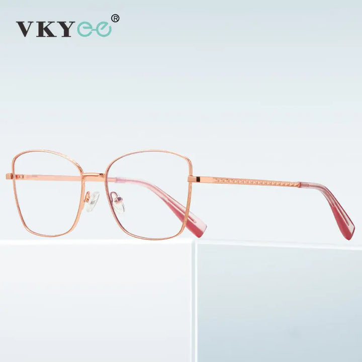 Vicky Women's Full Rim Square Stainless Steel Reading Glasses 3077 Reading Glasses Vicky   