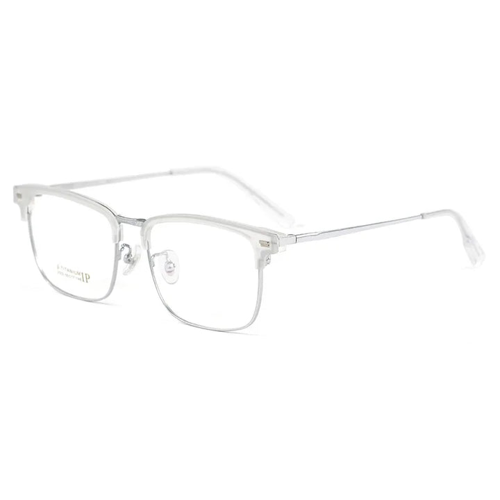 Hotochki Unisex Full Rim Square Titanium Acetate Eyeglasses 942322