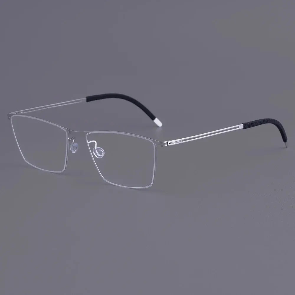 Bobbie 460617 Unisex 138mm Full Rim Square Titanium Frames FuzWeb