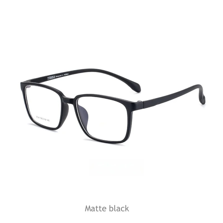 KatKani Men's Full Rim Square Tr 90 Eyeglasses 2024 Full Rim KatKani Eyeglasses Matte black  