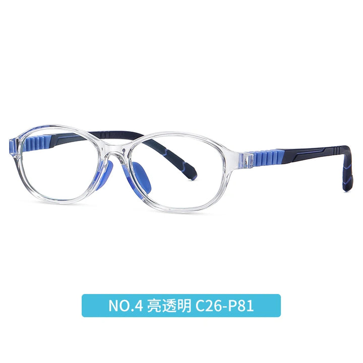 Vicky Unisex Youth's Full Rim Square Tr 90 Silicone Eyeglasses V0820 Full Rim Vicky ZC820-C26-P81 CHINA 