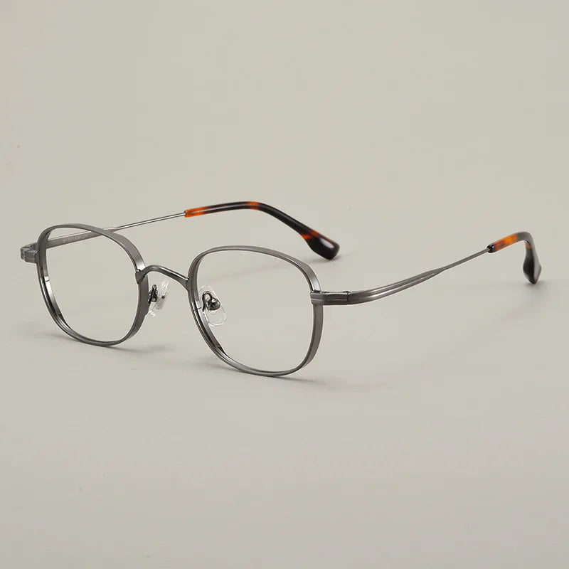 Black Mask Unisex Full Rim Oval Square Titanium Eyeglasses 310520