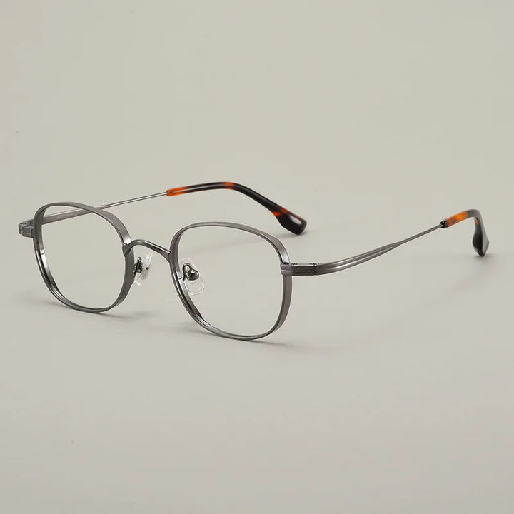 Black Mask Unisex Full Rim Oval Square Titanium Eyeglasses 310520