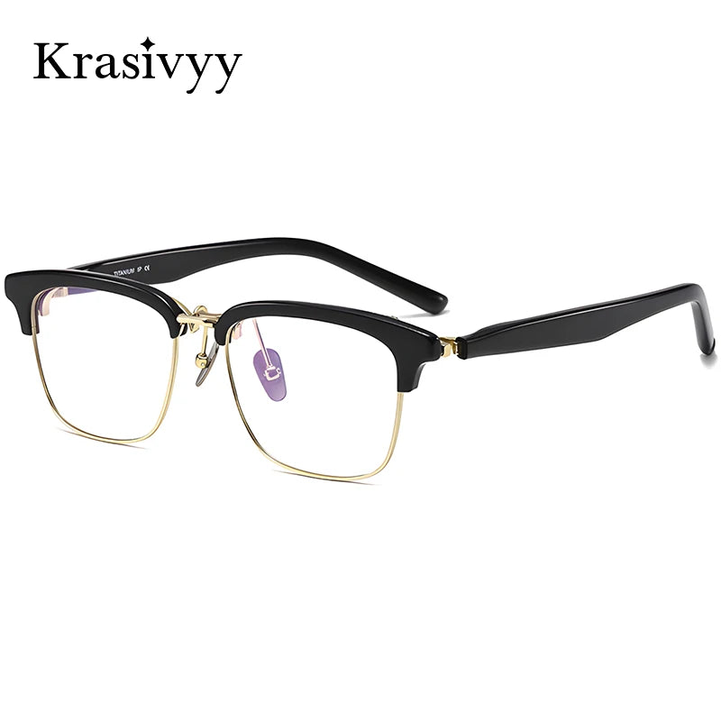 Krasivyy Men's Full Rim Square Titanium Prescription Eyeglasses M-96 - view 2