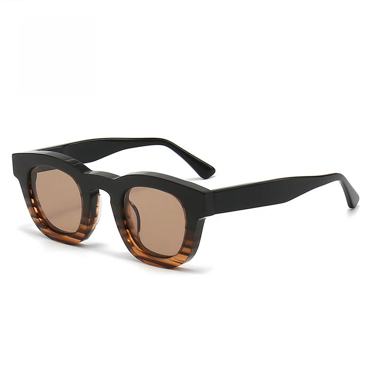 Black Mask Unisex Full Rim Cat Eye Acetate Sunglasses 393146 Full Rim Black Mask C9 As Shown 
