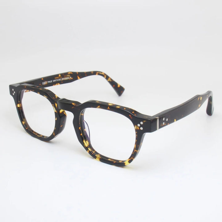 Black Mask Unisex Full Rim Square Thick Acetate Eyeglasses 62527