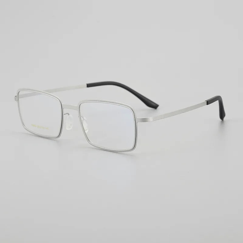 Hewei Unisex Full Rim Square Titanium Eyeglasses 6689 Full Rim Hewei silver  