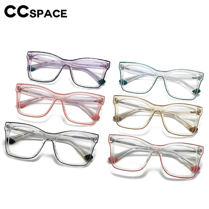 CCspace Women's Full Rim Square Cat Eye Polycarbonate Eyeglasses 301337 Full Rim CCspace   