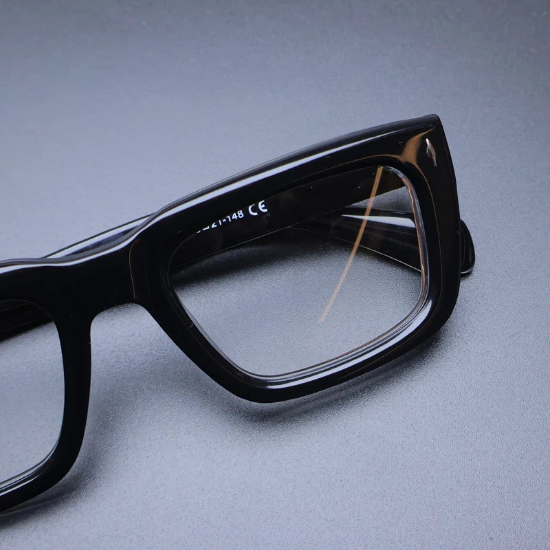 Gatenac Unisex Full Rim Square Acetate Eyeglasses Gxyj1200 Full Rim Gatenac   