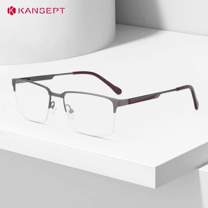 Kansept Women's Semi Rim Square Alloy Reading Glasses 72701
