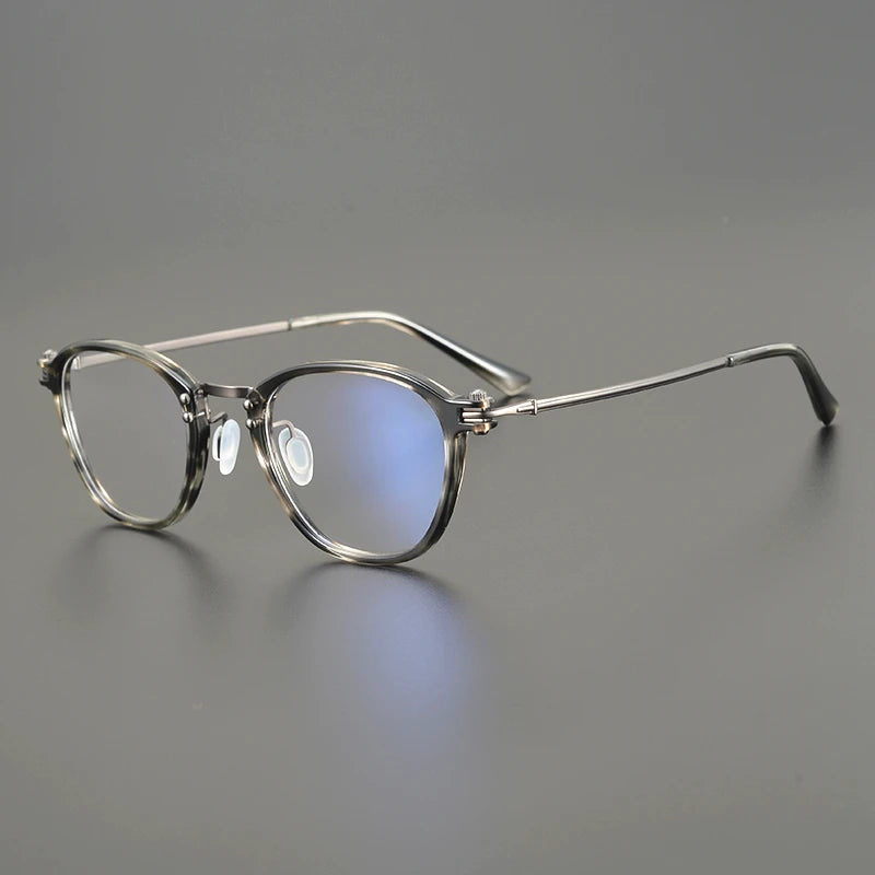 Bobbie Unisex Full Rim Square Acetate Titanium Eyeglasses 965881