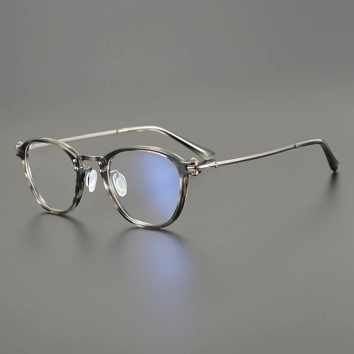 Bobbie Unisex Full Rim Square Acetate Titanium Eyeglasses 965881