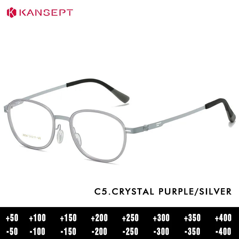 Kansept Unisex Full Rim Oval Round Steel Reading Glasses 72004