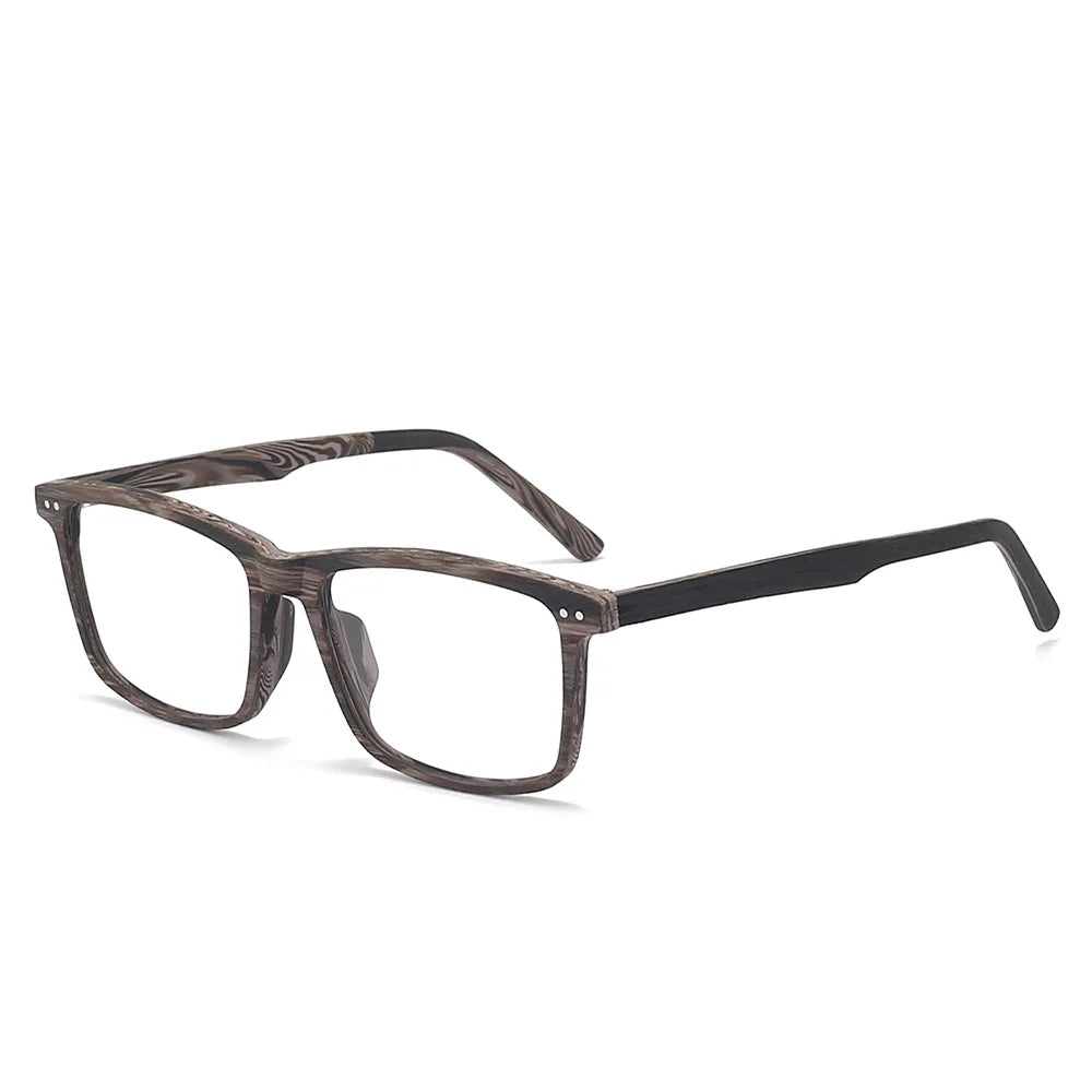 Momoja Unisex Full Rim Square Acetate Titanium Eyeglasses 78080