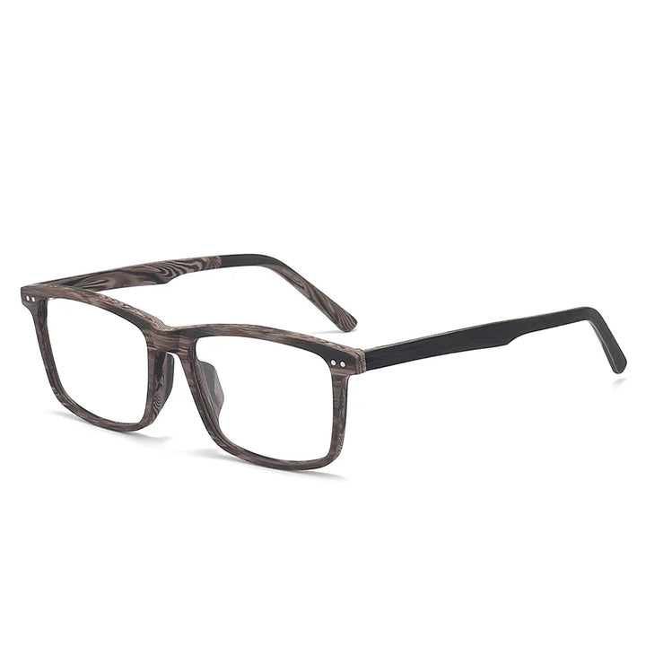 Momoja Unisex Full Rim Square Acetate Titanium Eyeglasses 78080