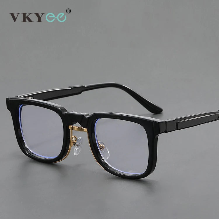 Vicky Unisex Full Rim Flat Top Square Pc Alloy Reading Glasses 10082