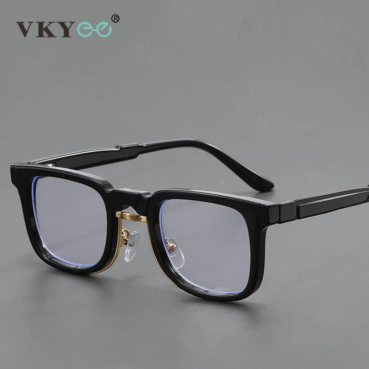 Vicky Unisex Full Rim Flat Top Square Pc Alloy Reading Glasses 10082