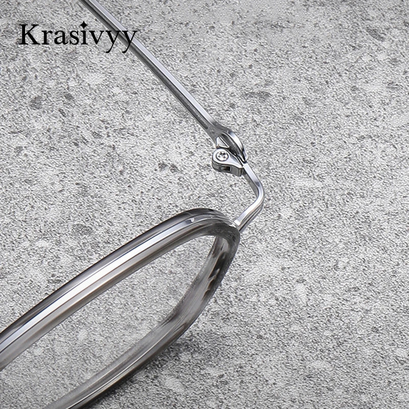 Krasivyy Unisex Full Rim Oval Titanium Prescription Eyeglasses ARLT6087 - view 4