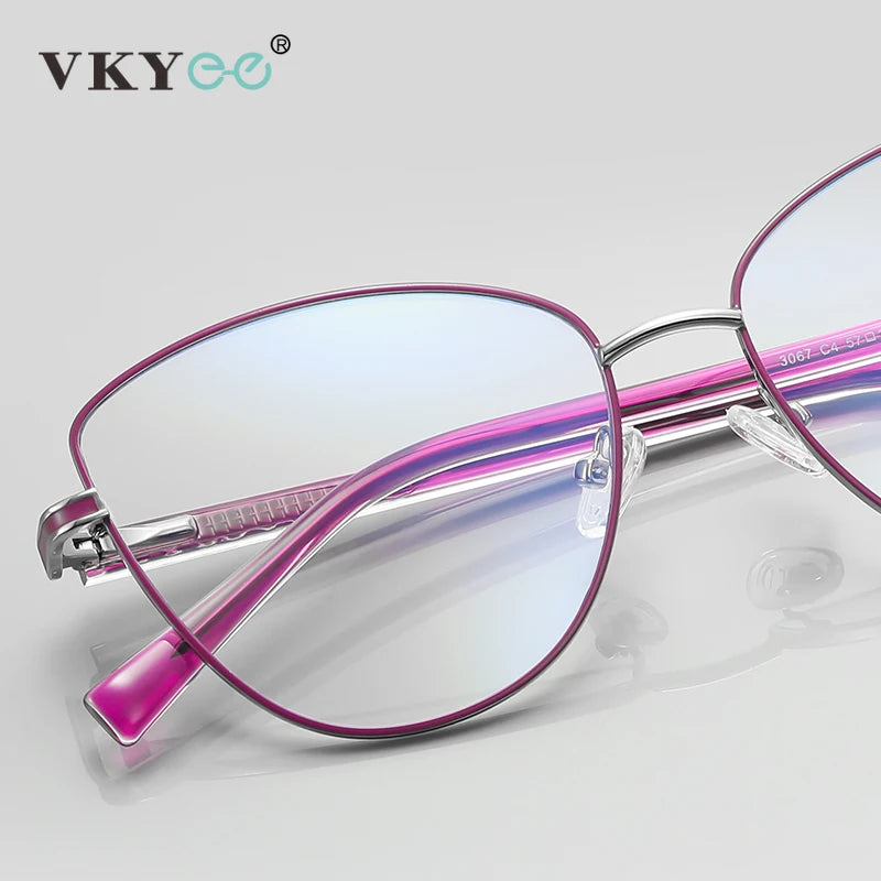 Vicky Women's Full Rim Cat Eye Alloy Reading Glasses 3067 Reading Glasses Vicky   