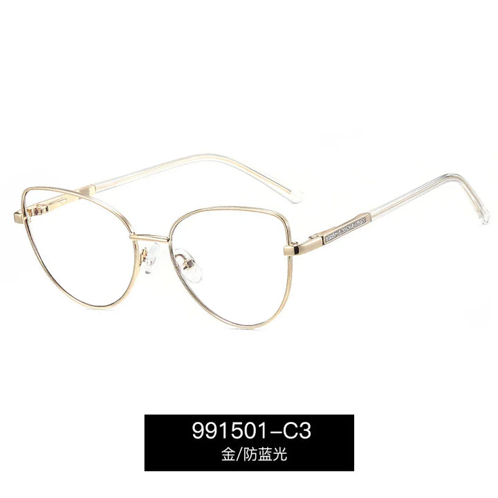 Reven Jate Unisex Youth's Full Rim Cat Eye Alloy Eyeglasses 991501