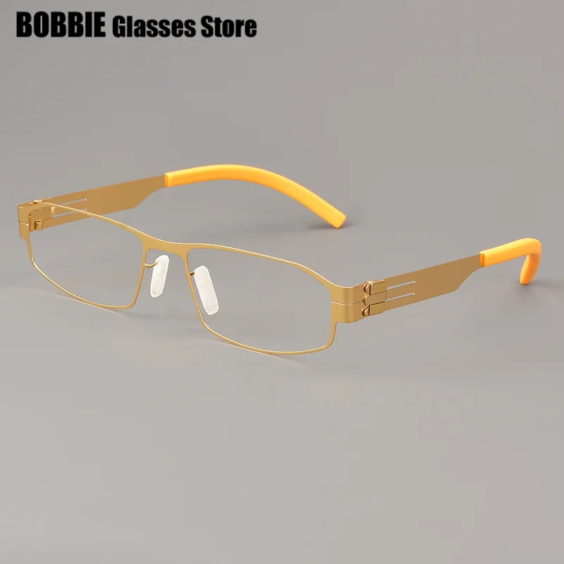 Bobbie Women's Full Rim Square Screwless Steel Eyeglasses 543018