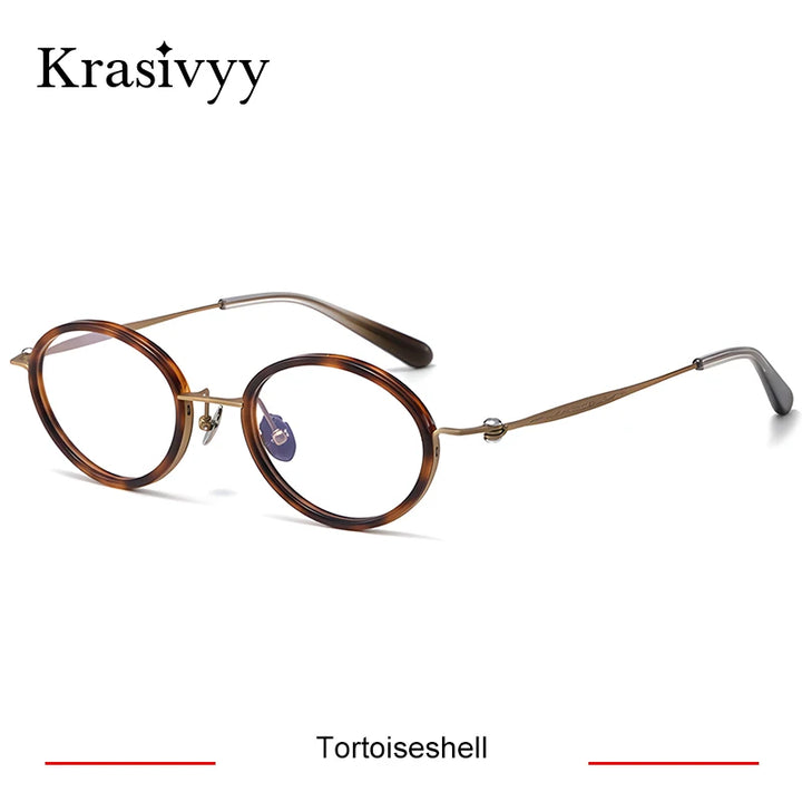 Krasivyy Unisex Full Rim Oval Titanium Prescription Eyeglasses ARLT6907 - view 9