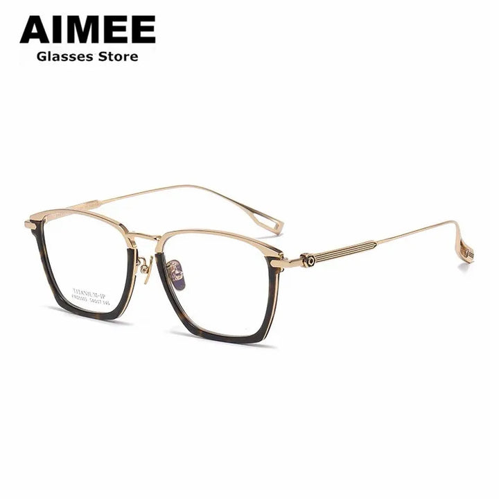 Aimee Unisex Full Rim Square Titanium Acetate Eyeglasses 21015 Full Rim Aimee   