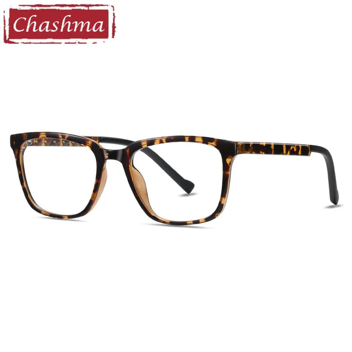 Chashma Ottica Unisex Full Rim Square Tr 90 Titanium Eyeglasses 474017