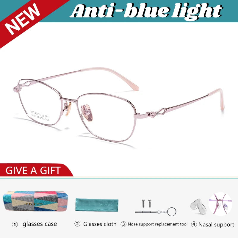 Vicky Women's Full Rim Square Oval Alloy Reading Glasses 81024