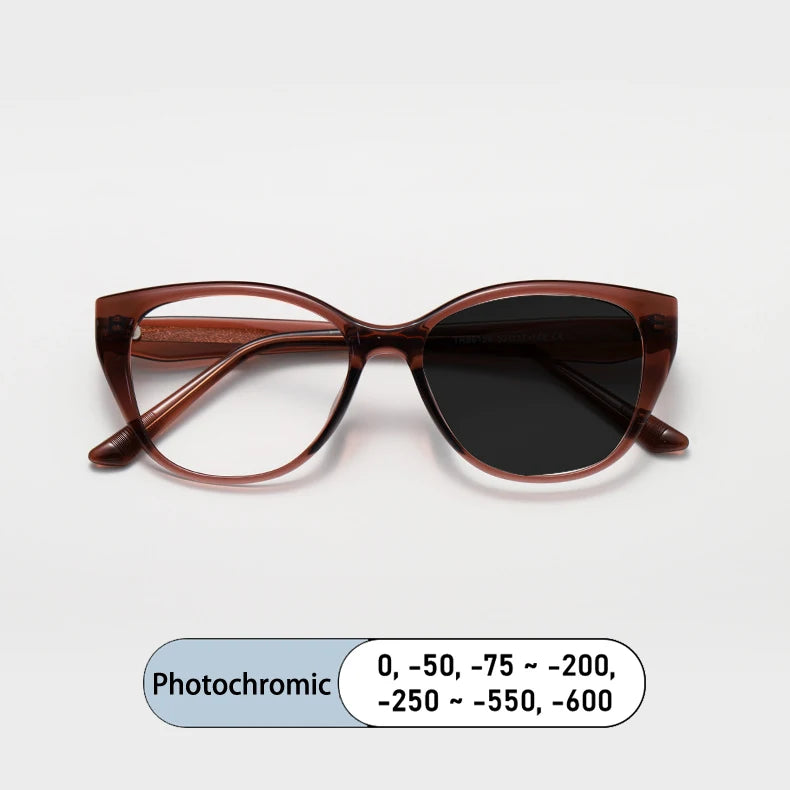 Kocolior Women's Full Rim Cat Eye Tr 90 Alloy Photochromic Reading Glasses 86159