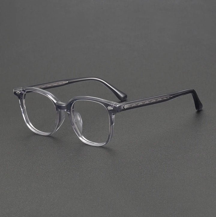 Black Mask Unisex Full Rim Square Acetate Eyeglasses 8099